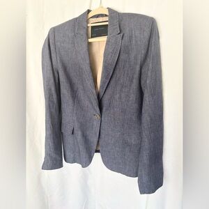 Zara Basic Women's medium blue cotton Blazer size XL